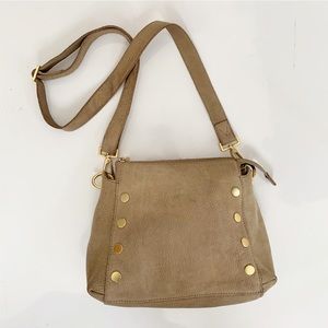 Hammitt Bryant Crossbody Bag Medium Gray Natural Brushed Gold
